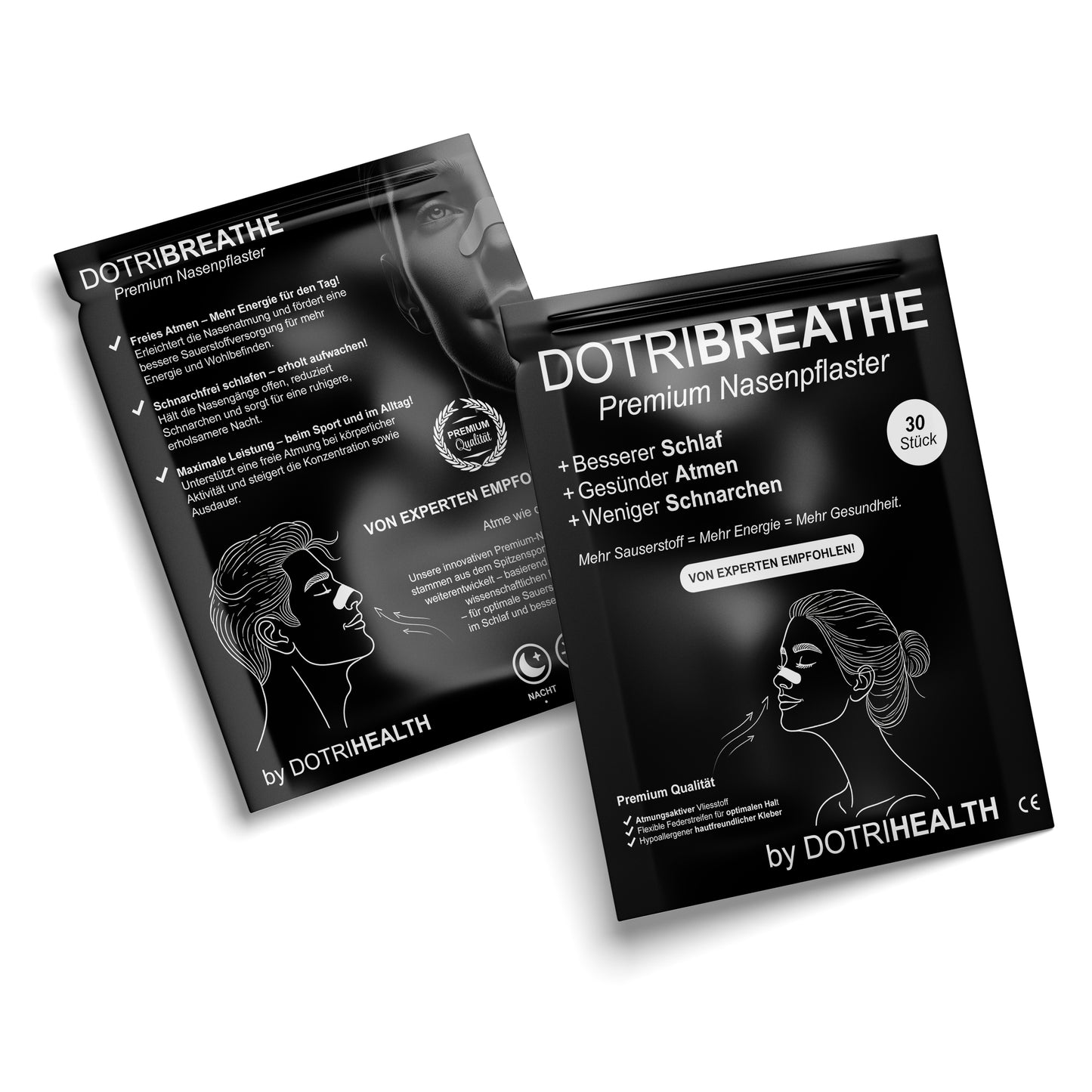 DOTRIBREATHE Premium Nasenpflaster | 30 Stück