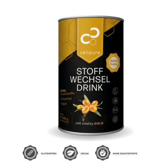 Cellpure Stoffwechseldrink und Leberkur Cell Vitality Gold 600g